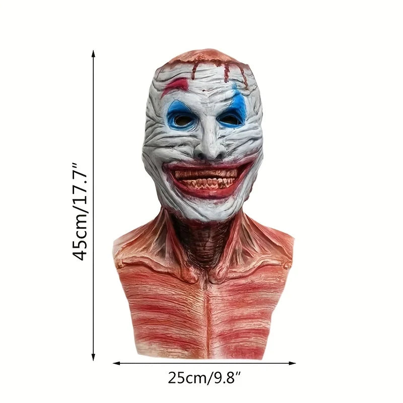 Double-Layer Ripped Jack Mask Halloween Bloody Horror Skull Latex Mask Cosplay Props Scary Themed Party Scare Show Decorative