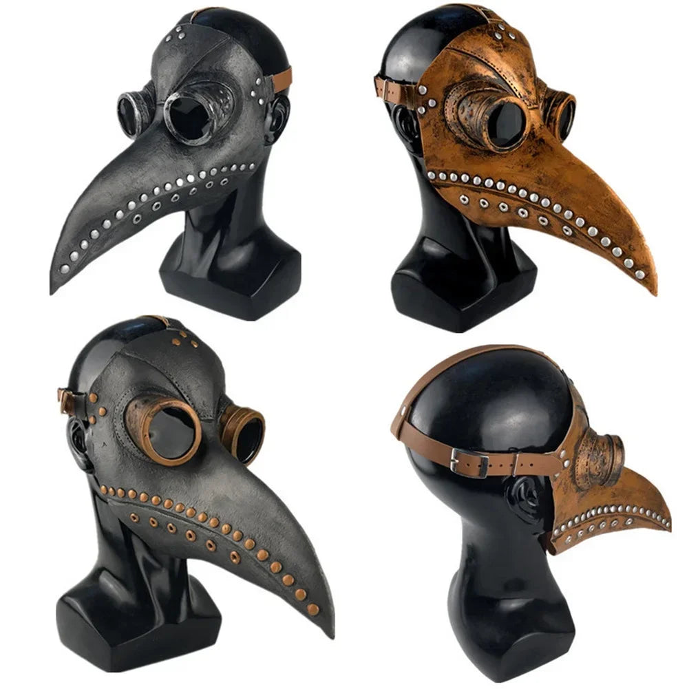 Halloween Plague Doctor Bird Mask Long Nose Beak Cosplay Steampunk Scary Latex Mask Halloween Costume Props Party Favors