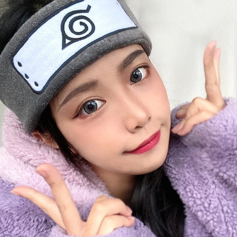 New Anime Hatake Kakashi Konoha Uchiha Ninja Symbol Cosplay Headband Snood Unisex Cotton Hair Band Wristband Armband Props