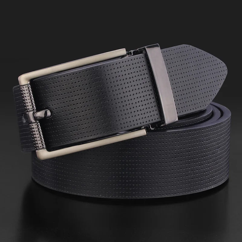 High Quality Pin Bucle White Genuine Leather Waistband Casual Ceinture Homme Fashion Men Belts Classic Designer Waist Strap