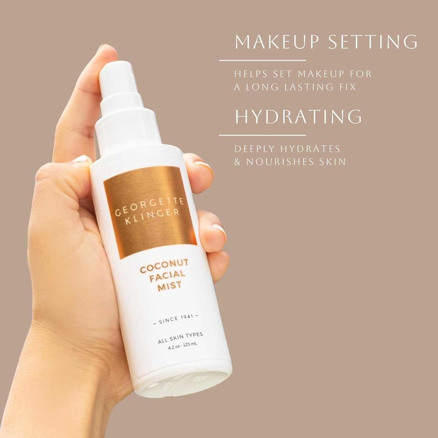 "Revitalize and Refresh with Our Coconut Facial Mist - the Ultimate Hydrating Makeup Setting Spray for a Dewy Matte Face, Infused with Moisturizing Antioxidants to Protect and Plump Dehydrated Skin - 4.2 Oz"