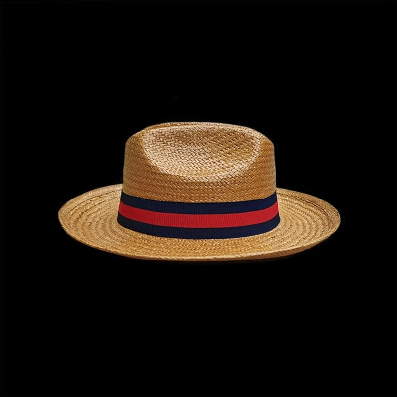 Wovenbelt Cowboy Hat for Girl Western Panamas Hat Handwoven Straw Hat Beach Vacation Picnics Hat Elegant Straw Sun Hat