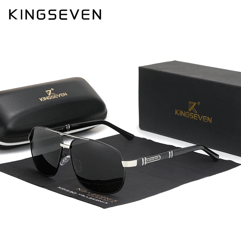 KINGSEVEN 2023 NEW Fashion Men'S Sunglasses Polarized UV400 Protection Driving Sun Glasses Male Oculos De Sol Eyewear N7621