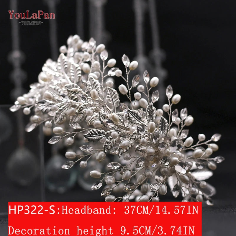 HP240 Luxury Bridal Crown Wedding Hair Accessories Bridal Tiara and Headdress Rhinestone Headband for Women Headpiece