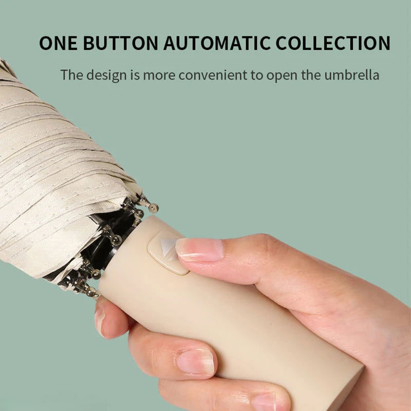 Xiaomi 12 Bone Solid Color Automatic Umbrella Light Collapsible Large Size Sunshade Uv Protection