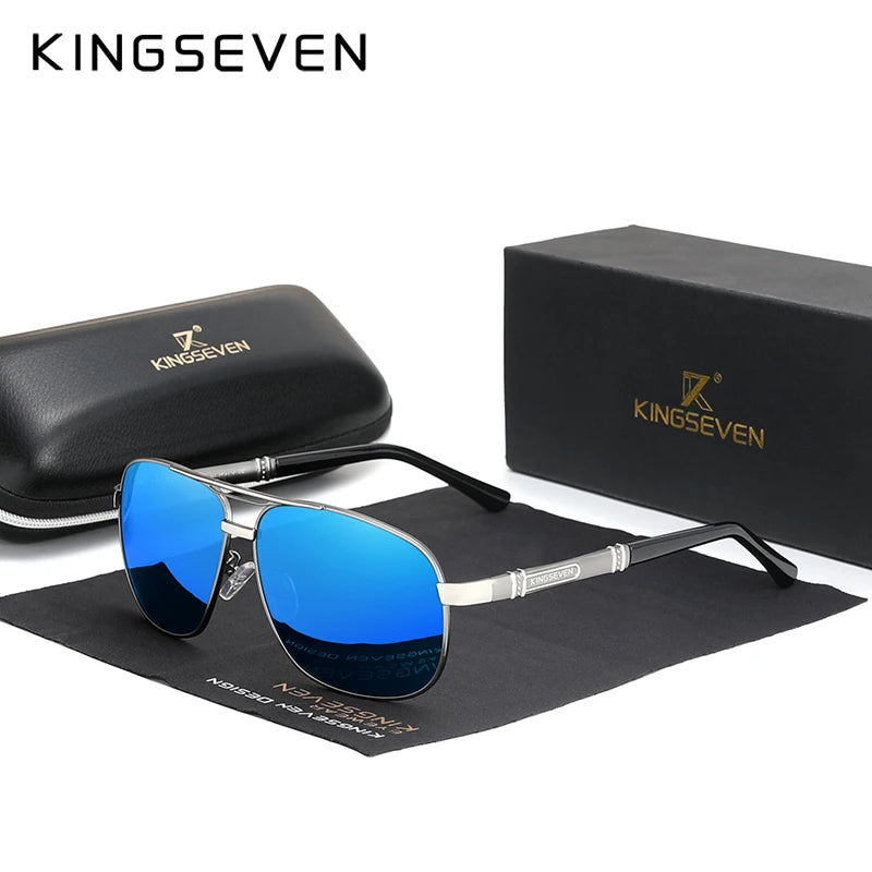 KINGSEVEN 2023 NEW Fashion Men'S Sunglasses Polarized UV400 Protection Driving Sun Glasses Male Oculos De Sol Eyewear N7621