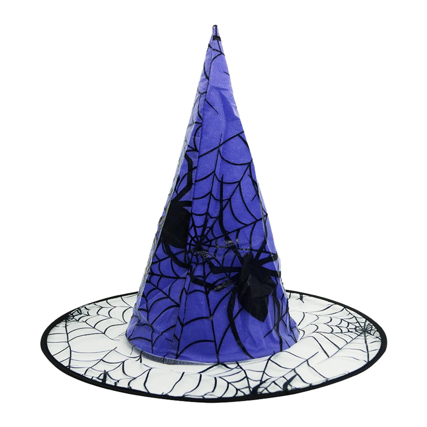 Hot Sale Adult Kids Black Witch Hats Masquerade Ribbon Wizard Costume Top Pointed Caps Cosplay Halloween Props Party Decoration