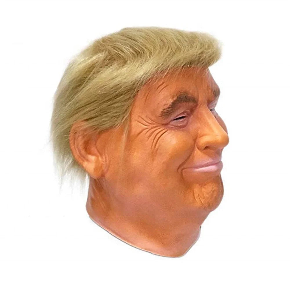 Donald Trump Realistic Celebrity Mask Adult Costume Latex Head Cover American Campaigner Mask Great Halloween Cosplay Party Prop