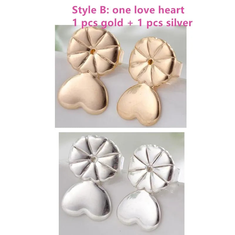 Love Heart Stud Back Lifters Adjustable Earring Lifts Ear Lobe Ster for Ornaments and Accesso Ries M2082