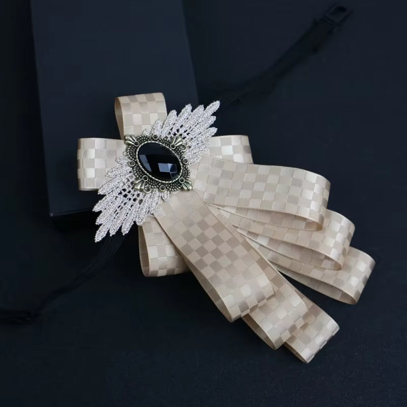 Brooch Flower Rhinestone Cloth Art Pins and Brooches Men'S Clothing & Accessories Shirt Collar Accessories Vintage Men